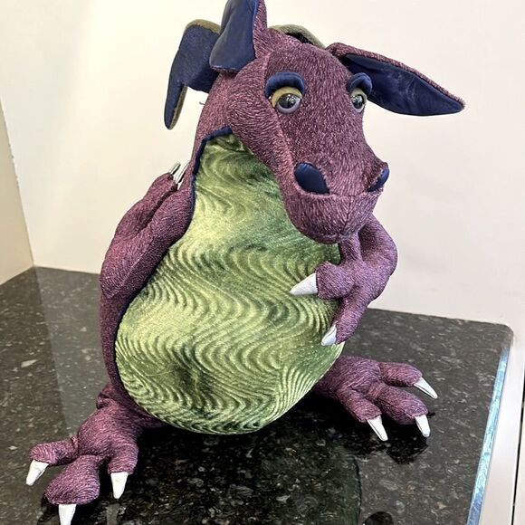 Purple Dragon large Plush Stuffed animal Toy ,Manhattan Toys. Size 13” - Picture 1 of 10